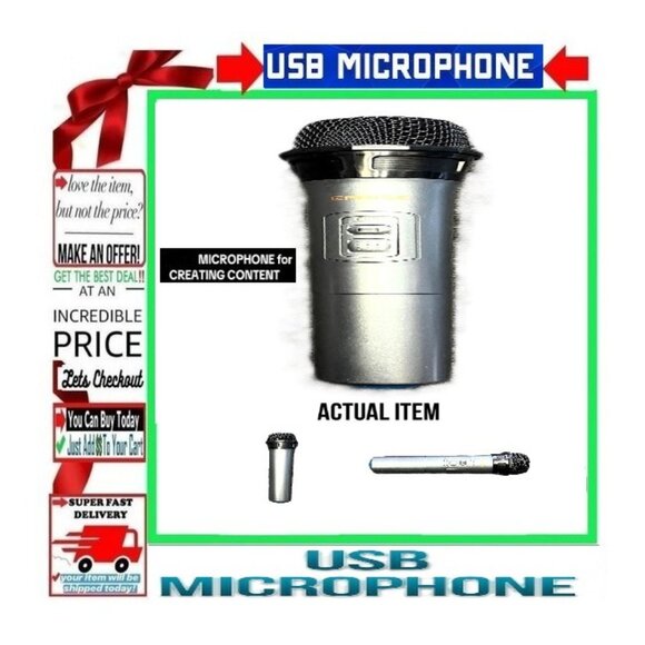 🛑 MIC Wireless ➕🆒 MICROPHONE Rechargeable Cordless Handheld Content💸BUY NOW‼️ - Picture 3 of 16